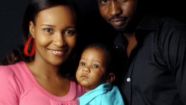 Doris Simeon, her ex husband Daniel Ademinokan and their son